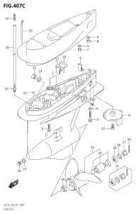 DF200Z From 20002Z-710001 (E03)  2017 drawing GEAR CASE (DF225T:E03)