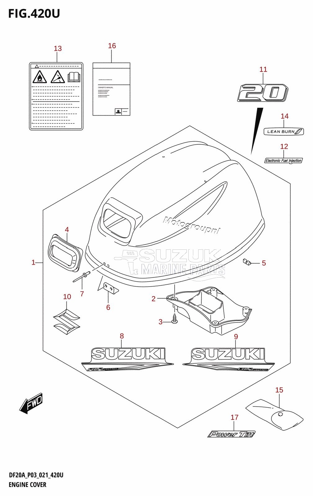 ENGINE COVER ((DF20AT,DF20ATH):021)