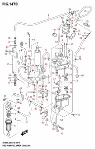 DF250AP From 25003P-910001 (E01 E40)  2019 drawing FUEL PUMP /​ FUEL VAPOR SEPARATOR (E40)