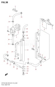 08002F-310001 (2013) 80hp E40-Costa Rica (DF80A) DF80A drawing FUEL INJECTOR (DF70A E01)