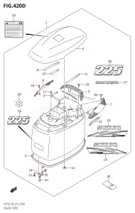 DF250 From 25003F-310001 (E03)  2013 drawing ENGINE COVER (DF225Z:E03)