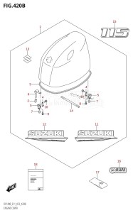 DF115BZ From 11506Z-240001 (E11 E40)  2022 drawing ENGINE COVER (DF115BT,DF115BZ)