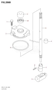 DF90 From 09001F-421001 (E03)  2004 drawing CLUTCH ROD ((DF90T,DF115T):(K6,K7,K8,K9,K10,011),DF100T)