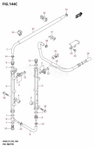 DF225T From 22503F-040001 (E01 E03 E40)  2020 drawing FUEL INJECTOR (E03:DF250ST)