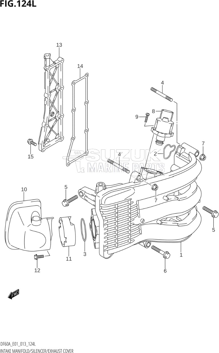 INTAKE MANIFOLD / SILENCER / EXHAUST COVER (DF60ATH:E01)