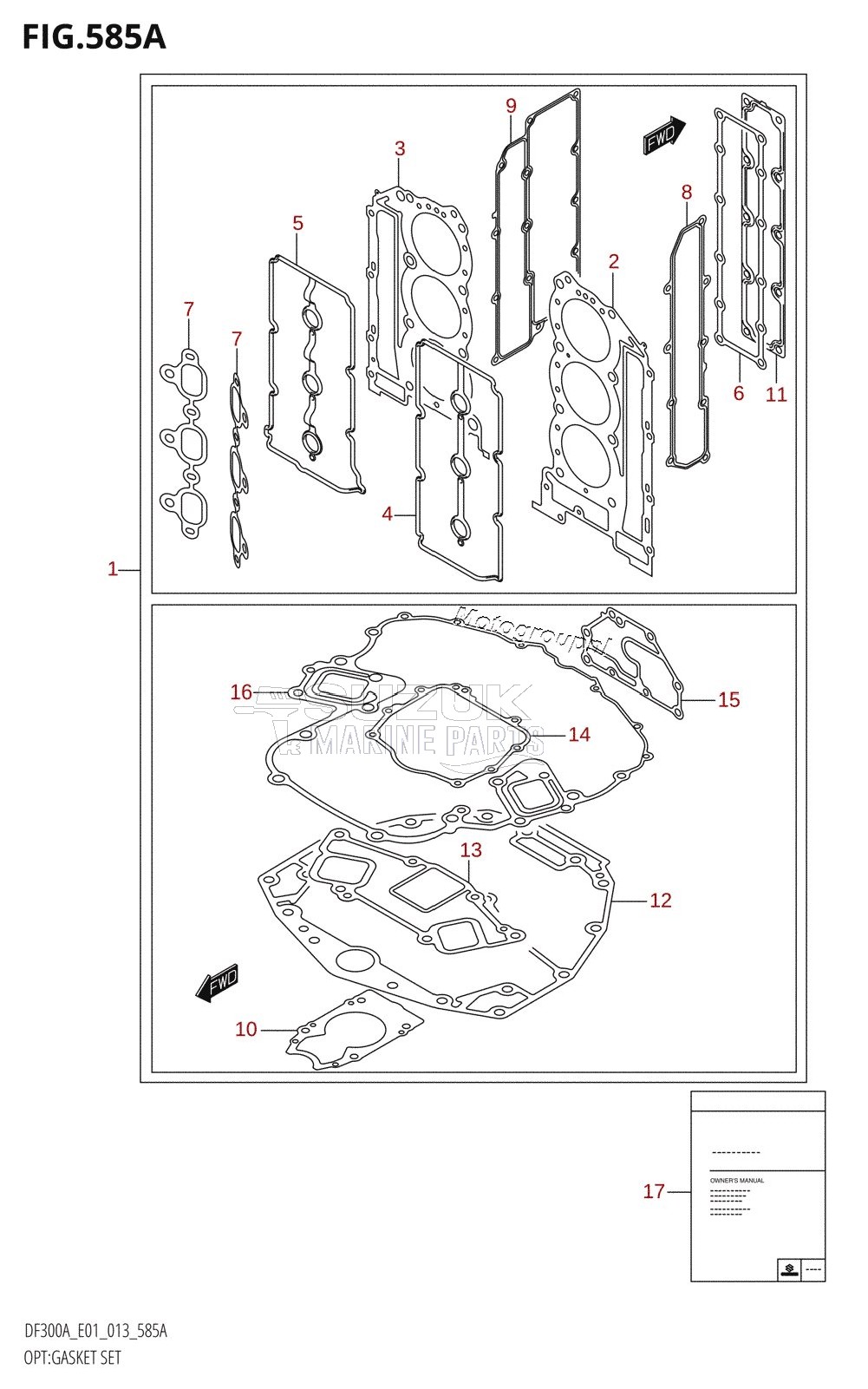 OPT:GASKET SET (DF300A:E01)