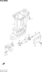 06002F-410001 (2014) 60hp E01 E40-Gen. Export 1 - Costa Rica (DF60A  DF60AQH  DF60ATH) DF60A drawing DRIVE SHAFT HOUSING (DF40AQH:E01)