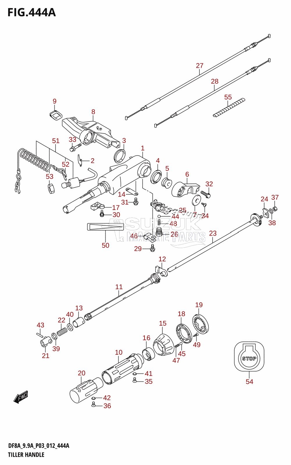 TILLER HANDLE (DF8A:P03)