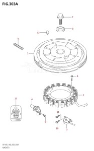 DF140Z From 14001Z-880001 (E03)  2008 drawing MAGNETO