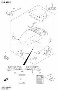 DF50A From 05004F-140001 (E03)  2021 drawing ENGINE COVER ((DF40AST,DF40ASVT):E34:(021,022,023))