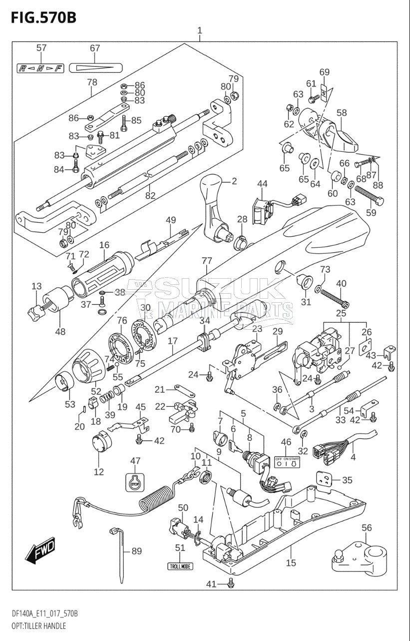 OPT:TILLER HANDLE (DF115AT:E11)