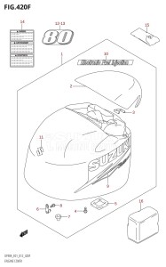 DF80A From 08002F-310001 (E40)  2013 drawing ENGINE COVER (DF80A:E40)