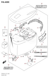 DF250A From 25003P-710001 (E01 E40)  2017 drawing ENGINE COVER (DF250A:E40)