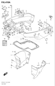 20002Z-140001 (2021) 200hp E01 E40-Gen. Export 1 - Costa Rica (DF200Z) DF200Z drawing SIDE COVER (L-TRANSOM)