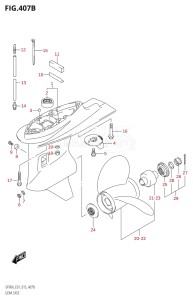 08002F-510001 (2005) 80hp E40 E01- (DF80A) DF80A drawing GEAR CASE (DF70A:E40)