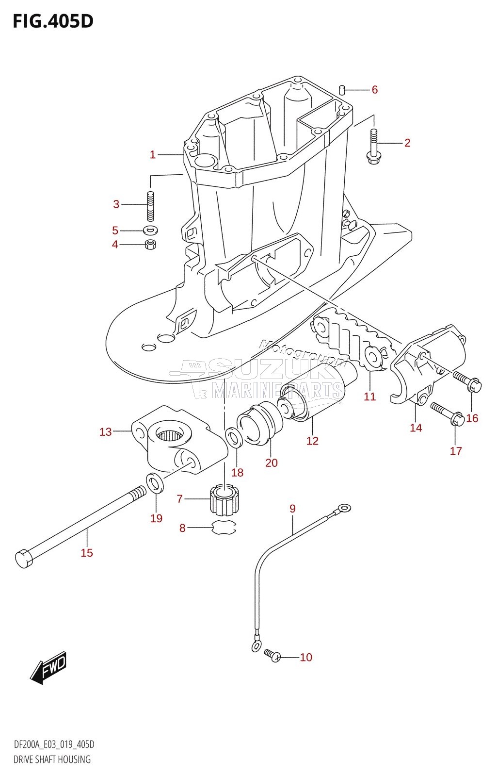 DRIVE SHAFT HOUSING (DF150AT)