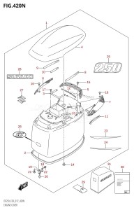 DF225T From 22503F-710001 (E03)  2017 drawing ENGINE COVER (DF250ST:E03)