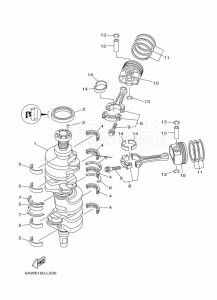 LF350XCC-2018 drawing CRANKSHAFT--PISTON