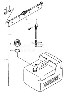 DT40 From 04003-714001 ()  1987 drawing FUEL TANK (DT40WK|PLASTIC /​ 12L)