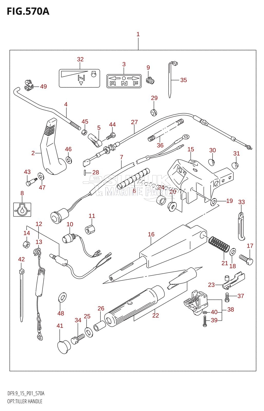 OPT:TILLER HANDLE (K4)