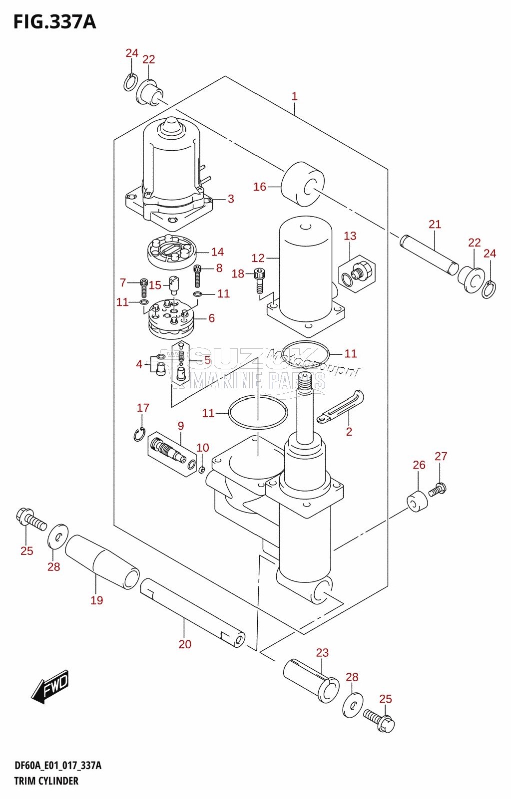 TRIM CYLINDER (DF40A:E01)