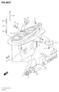 DF175T From 17502F-610001 (E03)  2016 drawing GEAR CASE (DF150Z:E03)