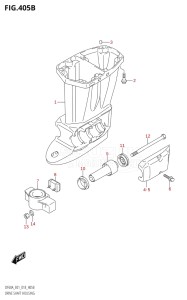 04003F-810001 (2018) 40hp E01-Gen. Export 1 (DF40AQH  DF40AT  DF40ATH) DF40A drawing DRIVE SHAFT HOUSING ((DF40AQH,DF40ATH,DF50ATH):E01)