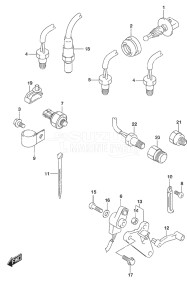 Outboard DF 300AP drawing Sensor w/Transom (X or XX)