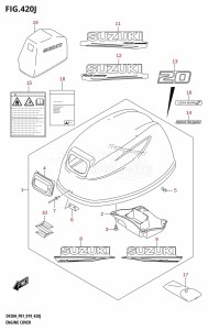 DF9.9B From 00995F-910001 (P01)  2019 drawing ENGINE COVER (DF20A:P01,DF20AR)