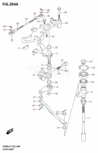 DF250ASS From 25001N-340001 (E03)  2023 drawing CLUTCH SHAFT