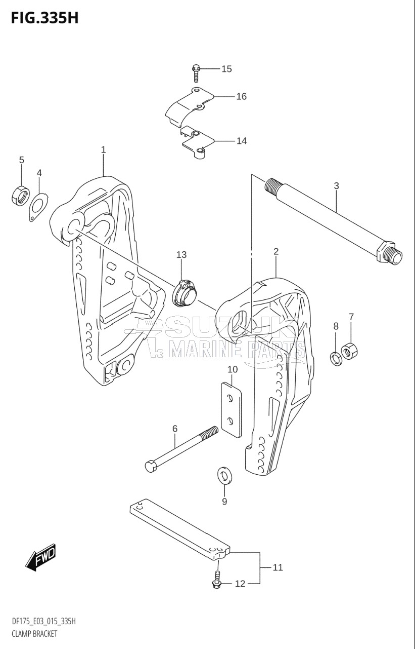 CLAMP BRACKET (DF175ZG:E03)