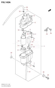 08002F-210001 (2012) 80hp E01 E40-Gen. Export 1 - Costa Rica (DF80A  DF80AT) DF80A drawing FUEL VAPOR SEPARATOR (DF70A:E01)