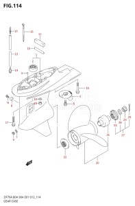 09003F-210001 (2012) 90hp E01 E40-Gen. Export 1 - Costa Rica (DF90A  DF90AT / DF90ATH  DF90ATH) DF90A drawing GEAR CASE