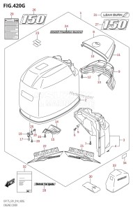 DF150 From 15002F-410001 (E01 E40)  2014 drawing ENGINE COVER ((DF150TG,DF150ZG):E40)