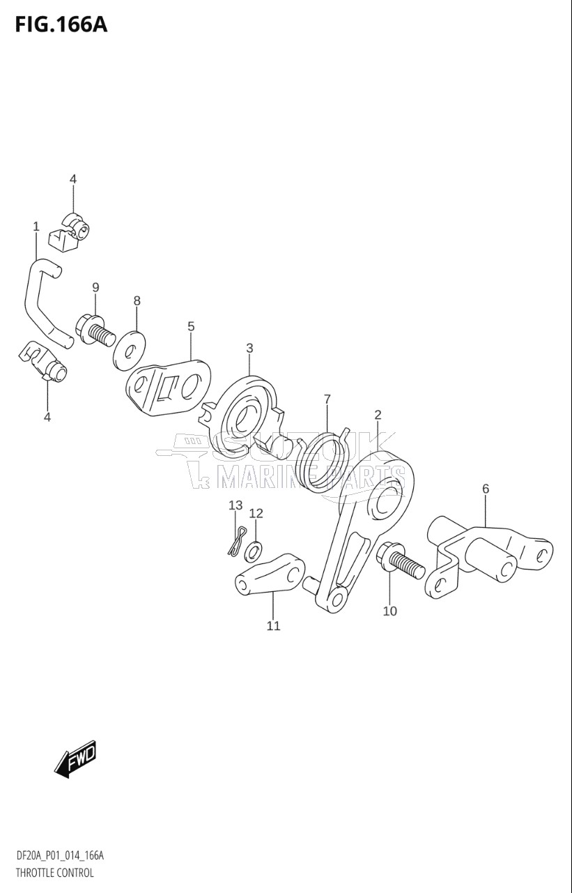 THROTTLE CONTROL (DF9.9BR:P01)