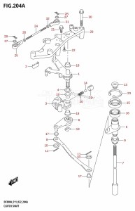 DF250A From 25003P-240001 (E11 E40)  2022 drawing CLUTCH SHAFT