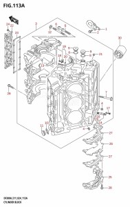 DF300A From 30002P-440001 (E11 - E40)  2024 drawing CYLINDER BLOCK