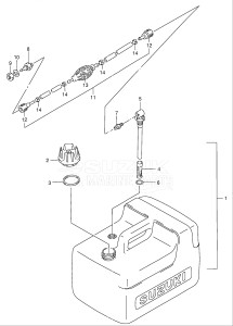 01501F-652501- (1996) 15hp - (DF15(A,AR)S T) DF15(A,A)S T drawing FUEL TANK (RESIN)