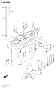 15002Z-510001 (2005) 150hp E01 E40-Gen. Export 1 - Costa Rica (DF150ZG) DF150ZG drawing GEAR CASE (DF150T:E01)