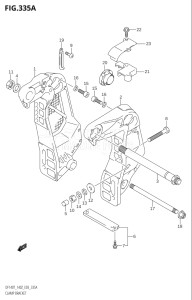 14002F-110001 (2011) 140hp E03-USA (DF140T) DF140 drawing CLAMP BRACKET