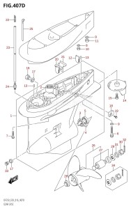 DF225Z From 22503Z-610001 (E03)  2016 drawing GEAR CASE (DF225Z:E03)