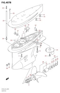 DF200Z From 20001Z-780001 (E01 E40)  2007 drawing GEAR CASE (DF200Z,DF200WZ,DF225Z,DF225WZ,DF250Z)