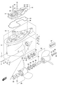 Outboard DF 300B drawing Gear Case