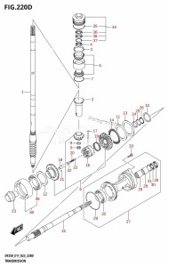 DF200Z From 20002Z-240001 (E01 E40)  2022 drawing TRANSMISSION (DF225Z)