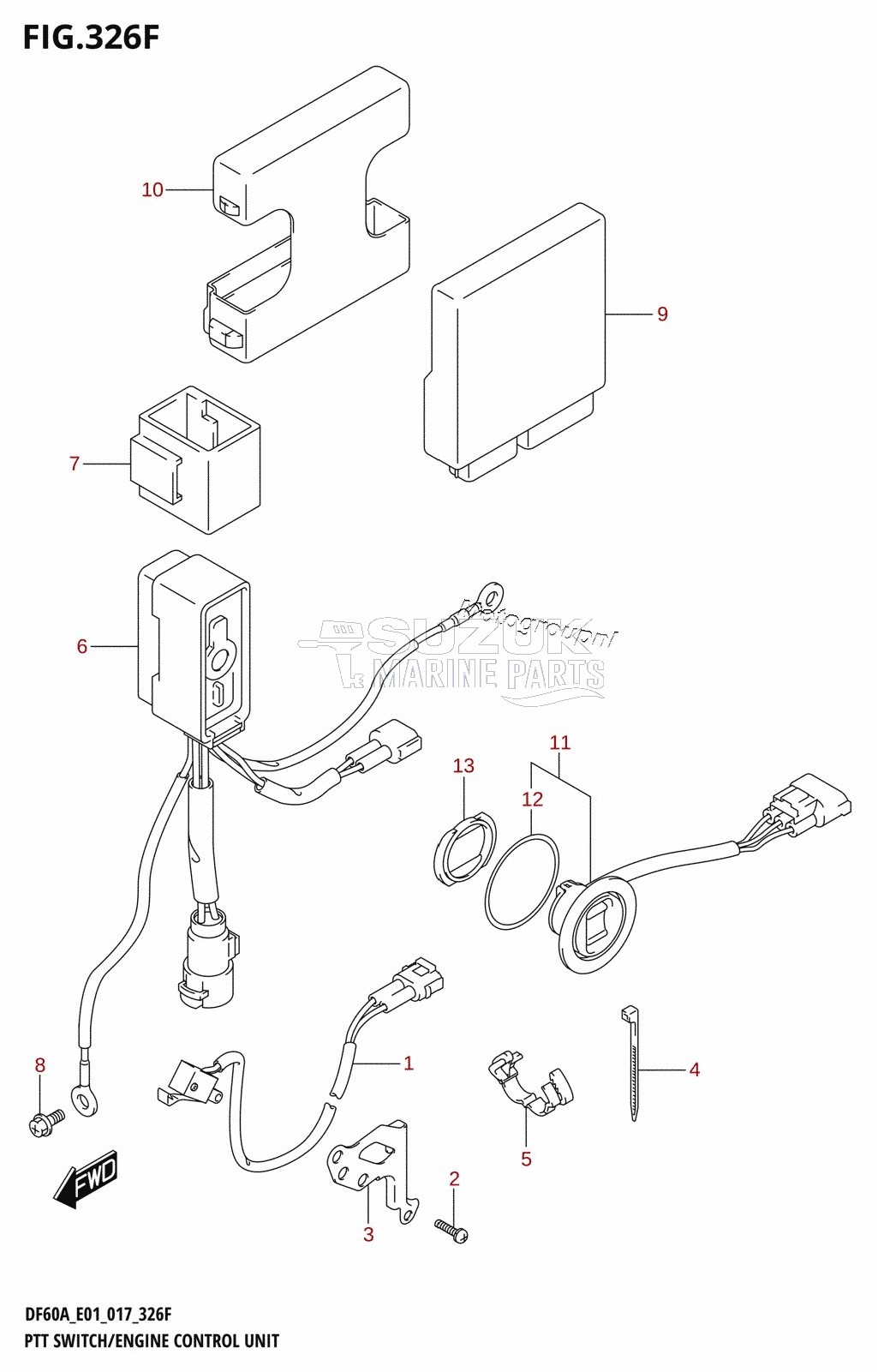 PTT SWITCH /​ ENGINE CONTROL UNIT (DF50ATH:E01)