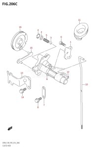 DF8A From 00801F-410001 (P03)  2014 drawing CLUTCH ROD (DF9.9A:P03)