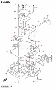 DF250AP From 25003P-910001 (E03)  2019 drawing ENGINE HOLDER (DF250A)