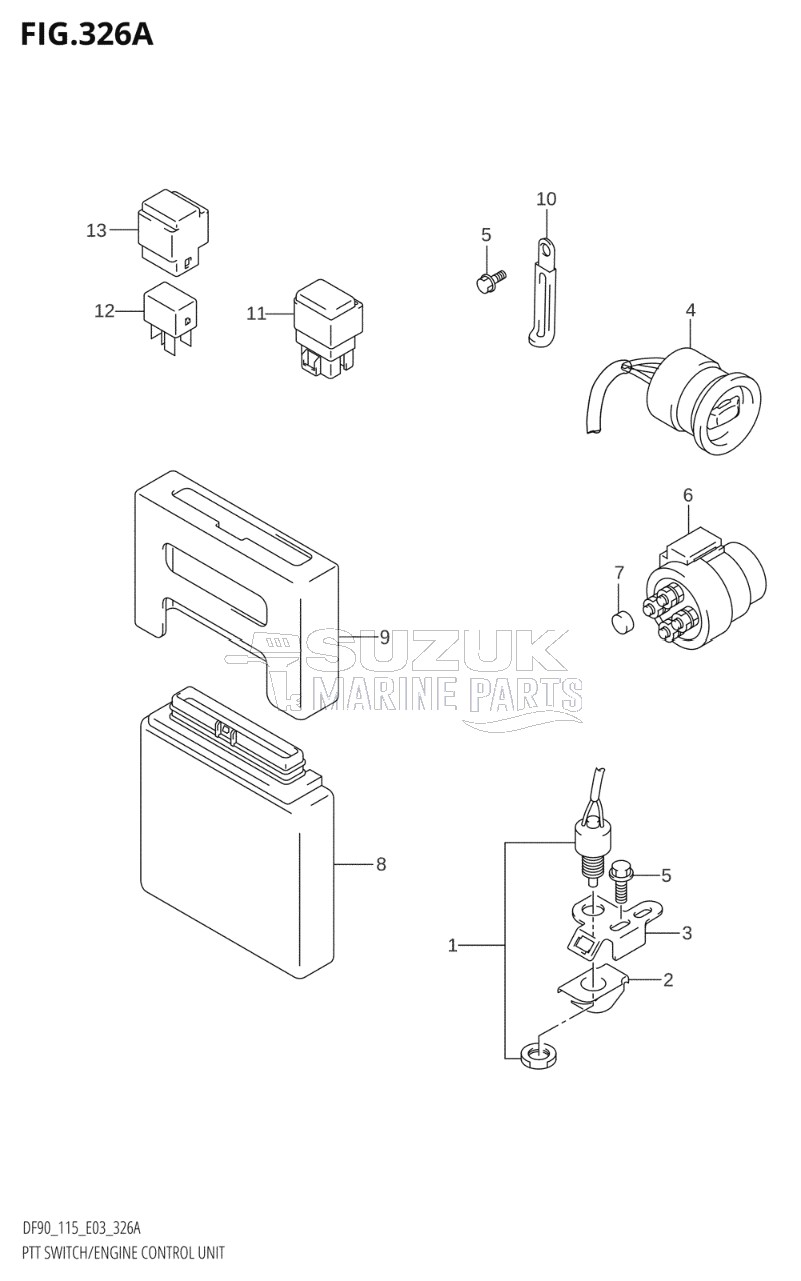 PTT SWITCH / ENGINE CONTROL UNIT (K1,K2,K3)