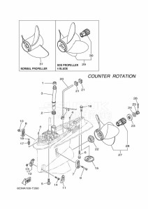 LF225XCA-2020 drawing PROPELLER-HOUSING-AND-TRANSMISSION-2