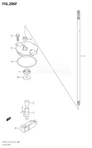 15002Z-210001 (2012) 150hp E01 E40-Gen. Export 1 - Costa Rica (DF150Z) DF150Z drawing CLUTCH ROD (DF175T:E40)